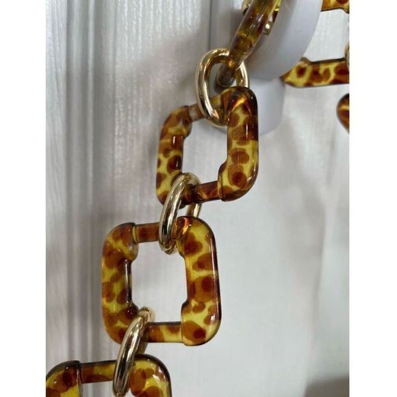 Sondra Koberts Squared Crossbody Tortoise Shell Chain and Leather Strap - Picture 9 of 9